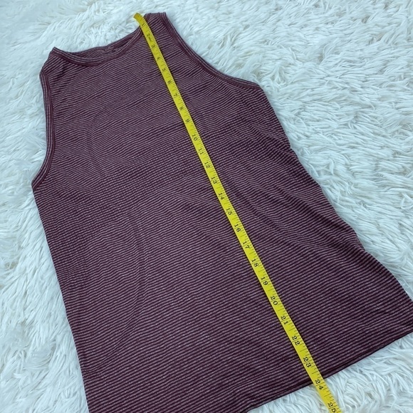 Lululemon Run: Swiftly Tech Tank Tonka Stripe Heathered Bordeaux - Picture 3 of 5